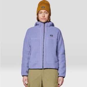 Women's Mountain Hardwear Hicamp Fleece Hooded Jacket Avid Blue Purple